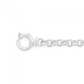 Sterling-Silver-19cm-Hollow-Belcher-Bolt-Ring-Bracelet on sale