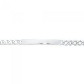 Silver-19cm-ID-Open-Curb-Bracelet on sale
