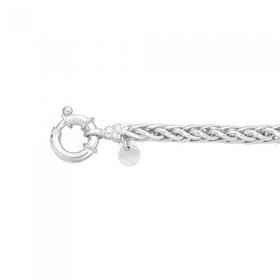 Silver+19cm+Foxtail+Bracelet