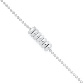 Silver+18cm+Lucky+Rings+Bracelet