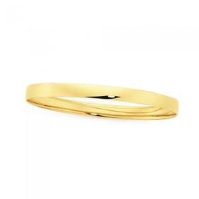 9ct+Gold+65mm+Solid+Bangle