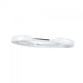 Silver+6X65mm+Oval+Comfort+Fit+Bangle