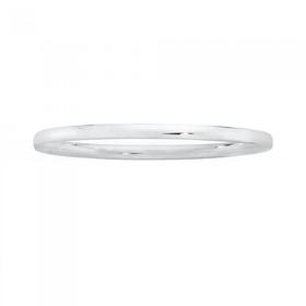 Silver-45X65mm-Oval-Solid-Comfort-Bangle on sale