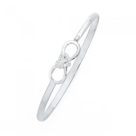 Silver-CZ-Infinity-Bangle on sale