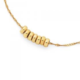 9ct-Gold-25cm-Rings-Of-Luck-Anklet on sale