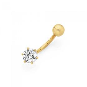 9ct-Gold-Round-Cubic-Zirconia-Bananabel on sale