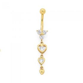 9ct-Gold-CZ-Heart-Drop-Bananabel on sale