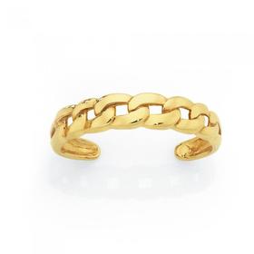 9ct+Gold+Curb+Toe+Ring