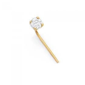 9ct-Gold-Diamond-Set-Nose-Stud on sale