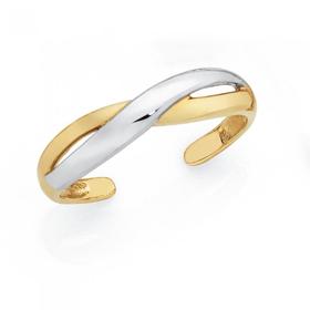9ct-Gold-Two-Tone-Toe-Ring on sale