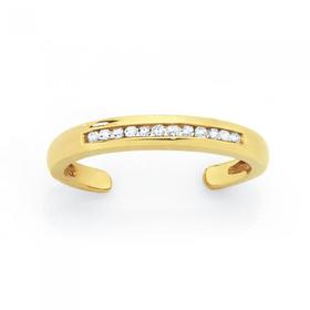 9ct-Gold-Diamond-Set-Toe-Ring on sale