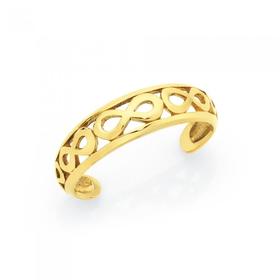 9ct+Gold+Infinity+Toe+Ring