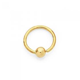 9ct+Gold+Nose+Ring+with+Ball