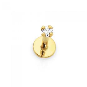 9ct-Gold-Cubic-Zirconia-Labret on sale