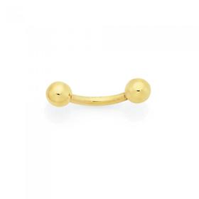 9ct+Gold+Eyebrow+Barbell