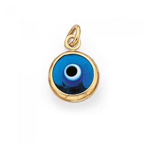 9ct-Gold-Enamel-Evil-Eye-Charm on sale