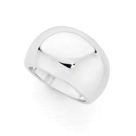 Silver-Wide-Dome-Ring on sale