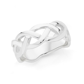 Silver+Intertwined+Ring