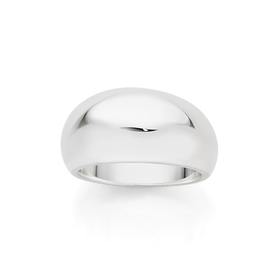 Sterling+Silver+Solid+Dome+Ring