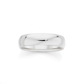 Silver+6mm+Half+Round+Gents+Ring