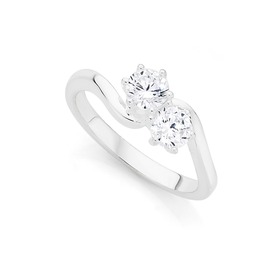 Silver-CZ-Love-Friendship-Ring on sale