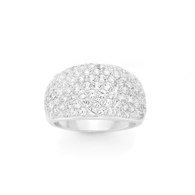 Silver+Pave+Dome+Ring