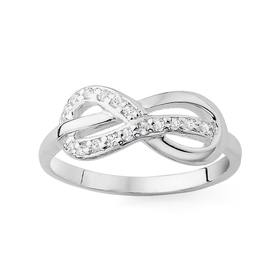 Silver+Cubic+Zirconia+Infinity+Ring