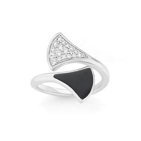 Silver+Pave+CZ+%26amp%3B+Black+Onyx+Crossover+Ring