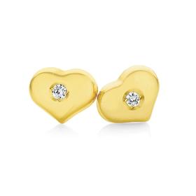 9ct+Gold+%27My+First+Diamond%27+Stud+Earrings