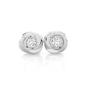 9ct-White-Gold-Diamond-Studs on sale