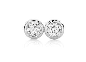 9ct-White-Gold-Diamond-Studs on sale