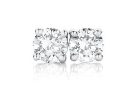 9ct-White-Gold-Diamond-Studs on sale