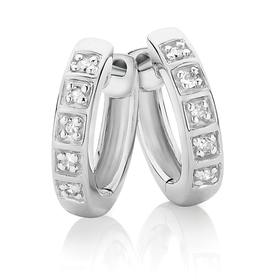 9ct-White-Gold-Diamond-Huggie-Earrings on sale