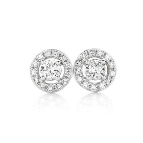 9ct-Yellow-Gold-Diamond-Halo-Stud-Earrings on sale