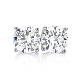 9ct+Gold+CZ+Stud+Earrings