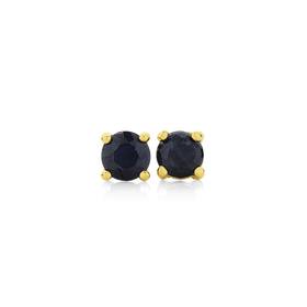 9ct-Gold-Sapphire-Stud-Earrings on sale