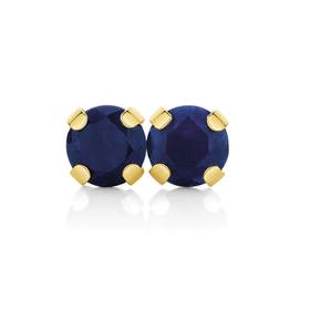 9ct+Gold+Sapphire+Studs