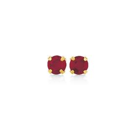 9ct-Gold-Ruby-Studs on sale