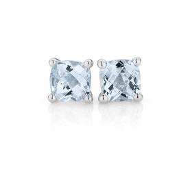 9ct-White-Gold-Aquamarine-Studs on sale