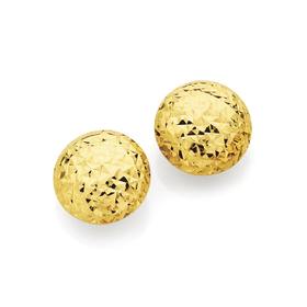 9ct+Gold+Button+Studs