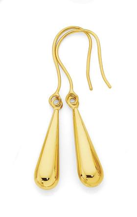 9ct-Gold-Bomber-Drop-Earrings on sale