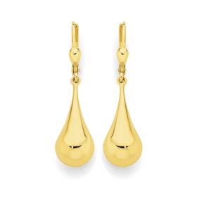 9ct-Gold-Bomber-Drop-Earrings on sale