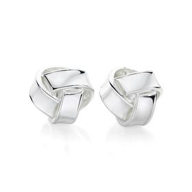 Silver-Knot-Studs on sale