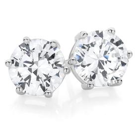 Silver-9mm-Cubic-Zirconia-Claw-Studs on sale