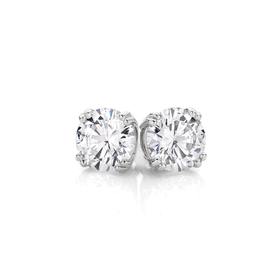 Silver-7mm-Cubic-Zirconia-Studs on sale