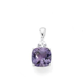 Silver-Violet-White-CZ-Cushion-Pendant on sale