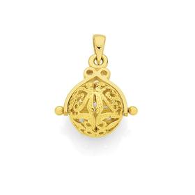 9ct+Gold+Filigree+Ball+Spinner+Pendant