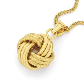 9ct+Gold+Knot+Pendant