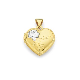 9ct+Two+Tone+Nan+Heart+Locket