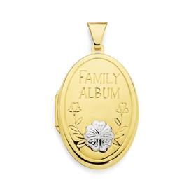 9ct+Gold+Diamond+Set+Family+Album+Locket